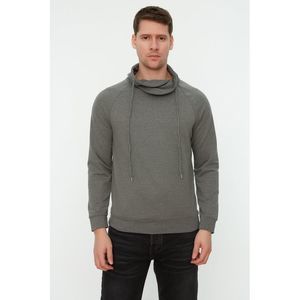 NWT Trendyol Men Regular Shawl Collar Knit Sweatshirt